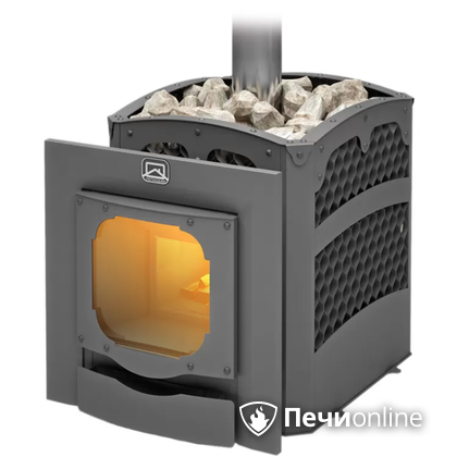 Дровяная банная печь Теплодар Былина-Сетка 18 Ч Панорама в Бронницах